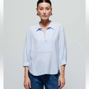 Nation LTD Light Blue Pinstripe Tunic